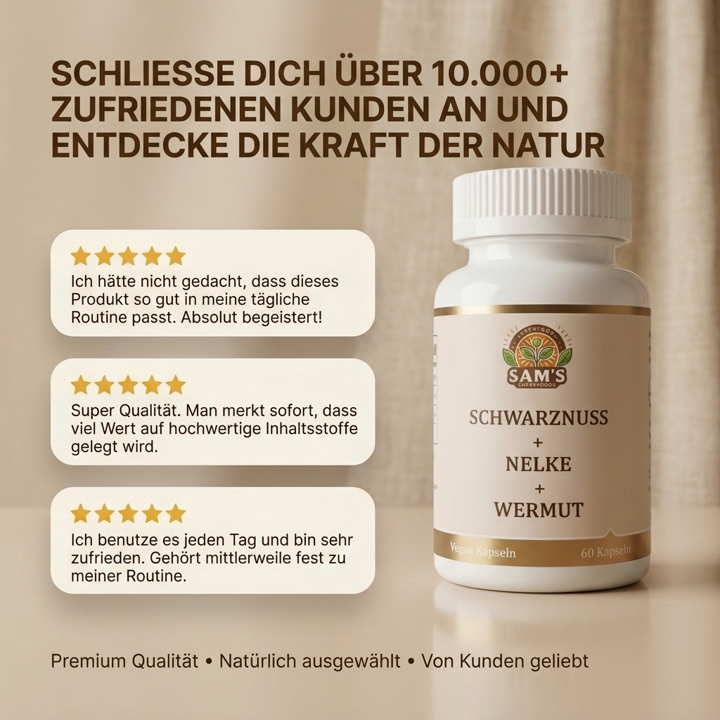 Parasiten Detox - Schwarznuss – Wermut – Nelken Kapseln